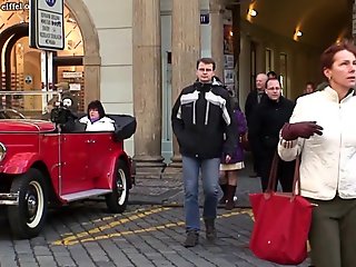Guy picks up redhead old granny from street